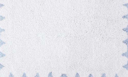 Peri Home Scallop Detail Cotton Bath Mat In Blue