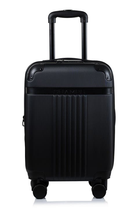 Vintage Black Carry-On Hardside Spinner Suitcase