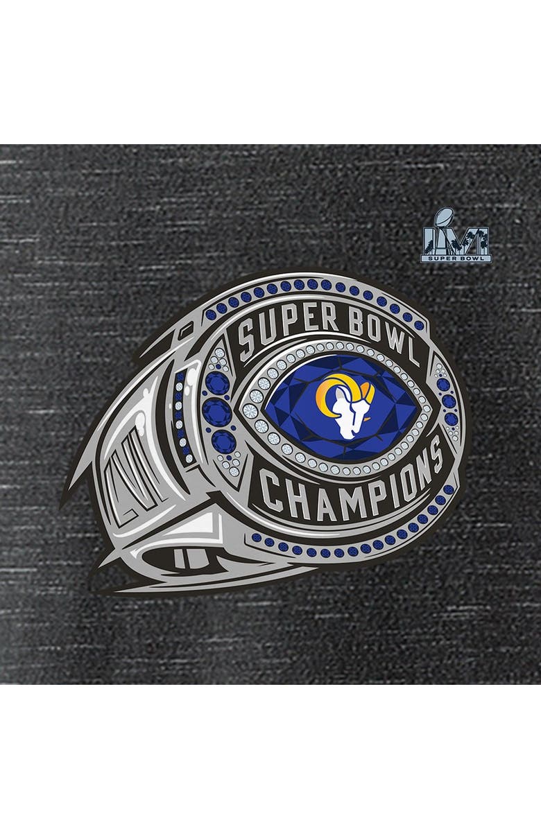 FANATICS Women's Fanatics Branded Heathered Charcoal Los Angeles Rams Super Bowl LVI Champions Ring Bling V-Neck T-Shirt, Alternate, color,