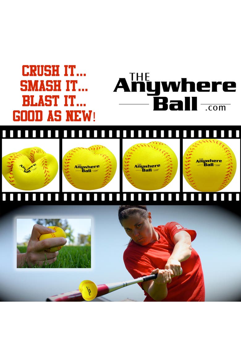 The Anywhere Ball 12 Pack, 3 Inch Squishy Foam Balls, Alternate, color, Yellow