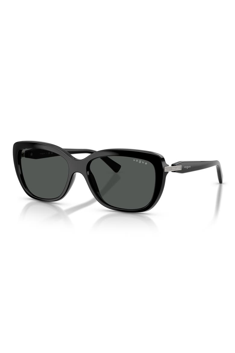 VO5678SB 55mm Butterfly Sunglasses, Alternate, color, BLACK / DARK GREY