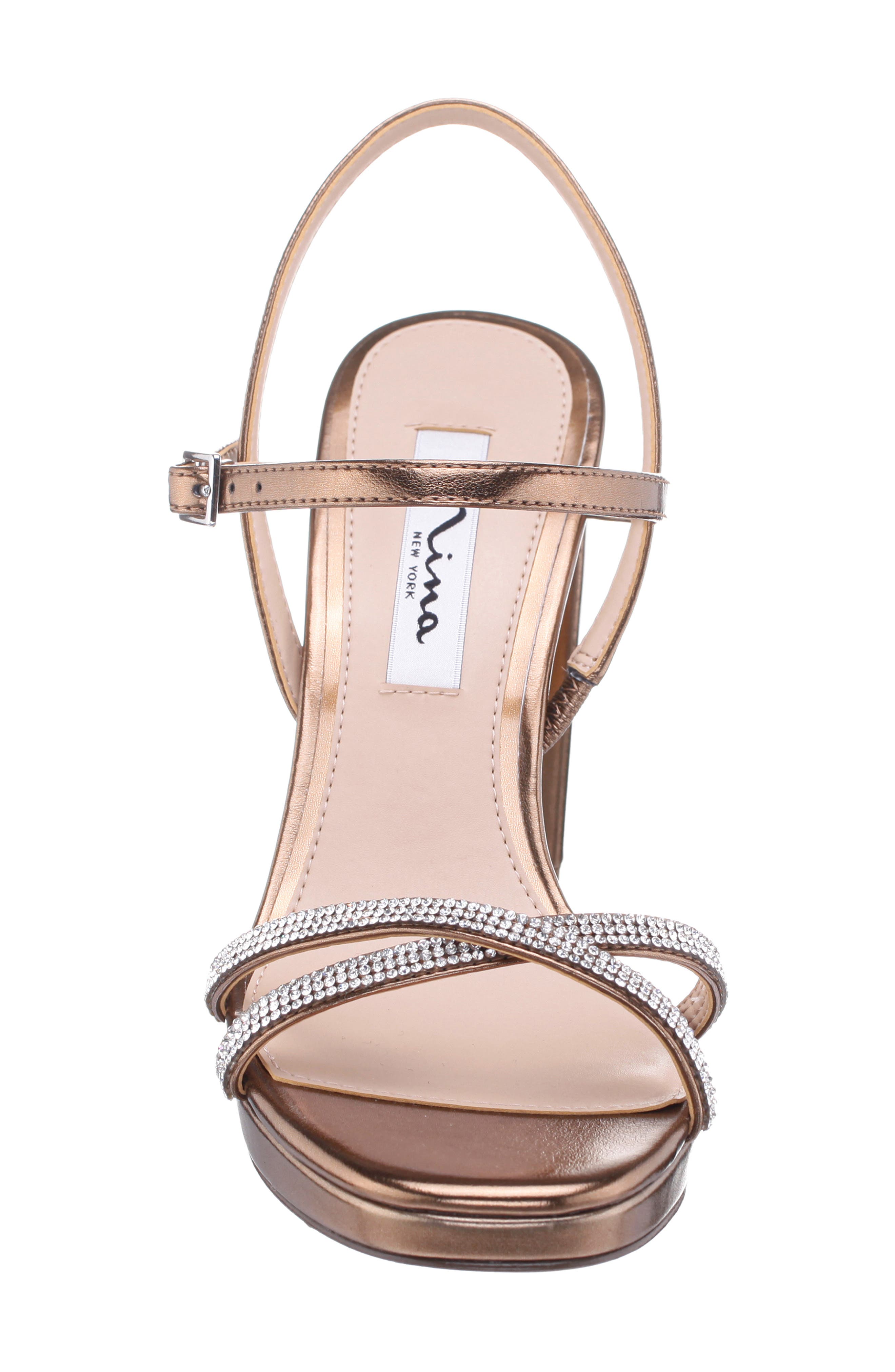 Steven Embellished Platform Sandal, Alternate, color, BRONZE