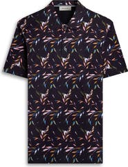 Bugatchi Hendrix Leaf Print Pima Cotton Polo