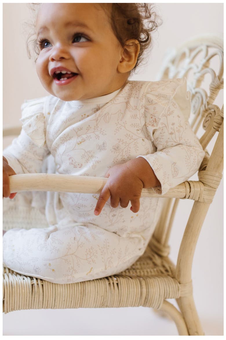 Long Sleeve Ruffle Romper, Alternate, color, SECRET GARDEN