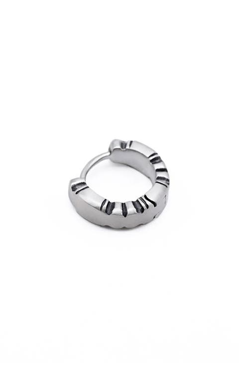 Men's Single Silver Armour Earring
