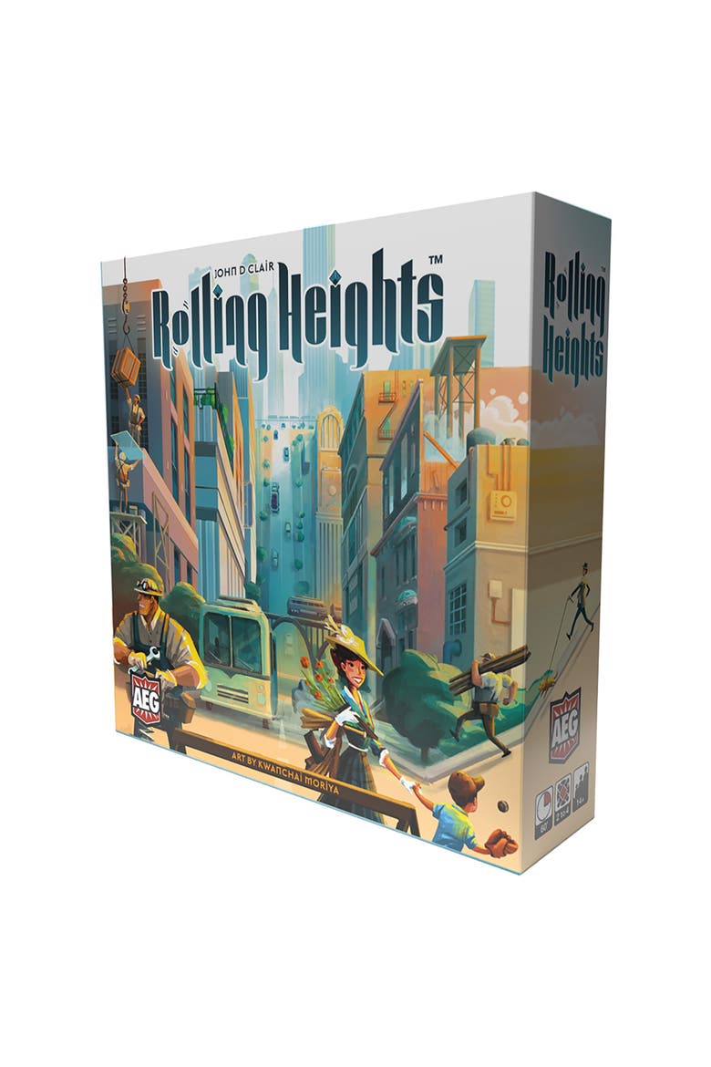 Rolling Heights Construction City Building Board Game, Ages 10+, Main, color, Multicolored