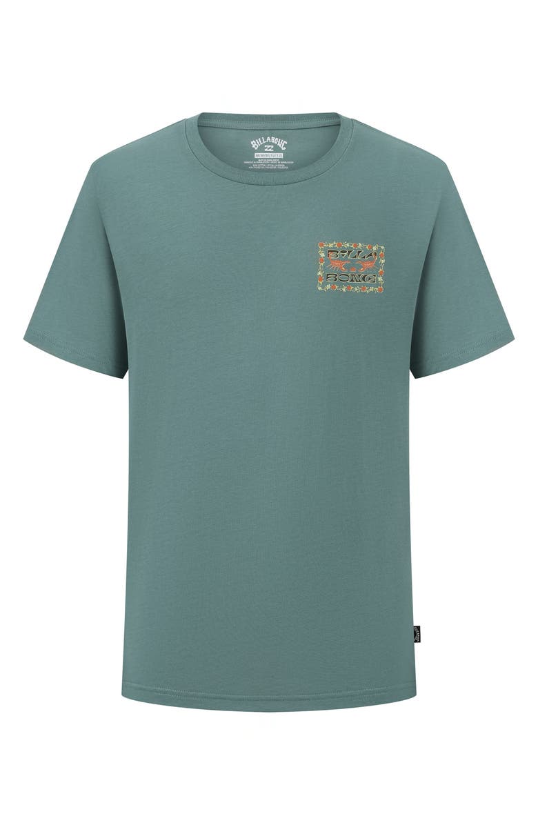 Billabong Kids' Sharp Scorpion Logo Graphic T-Shirt, Main, color, Sagebrush