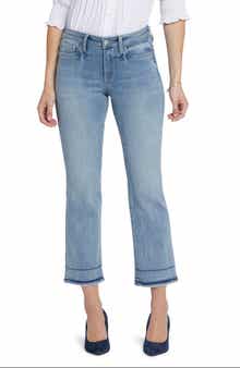 NYDJ Barbara Fray Hem Ankle Bootcut Jeans