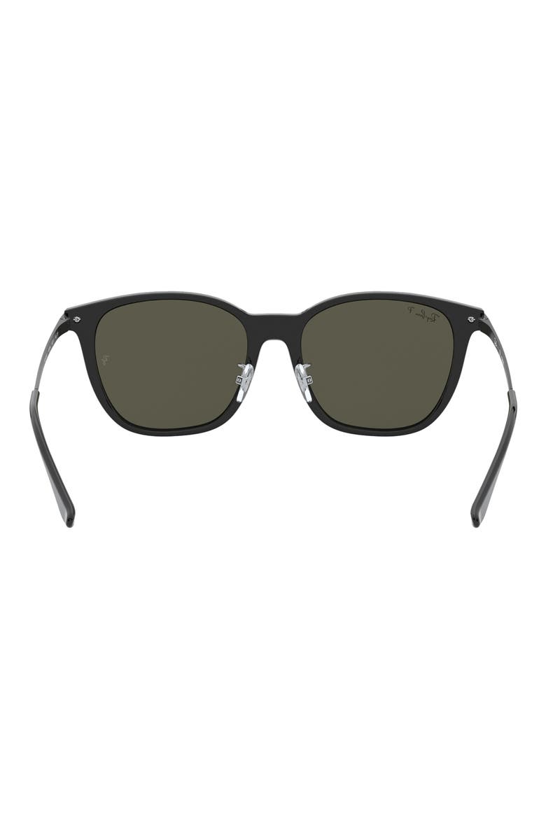 55mm Polarized Square Sunglasses, Alternate, color, BLACK / GREEN
