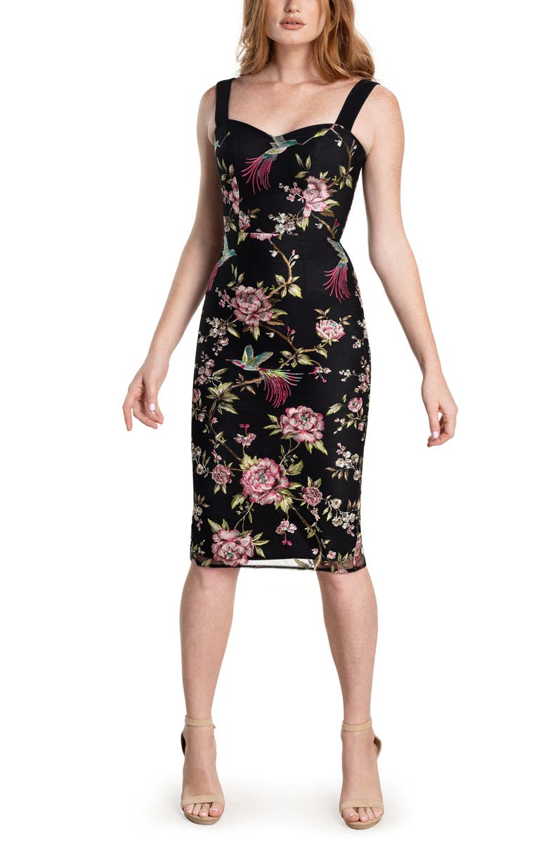 Dress the Population Nicole Floral Dress, Main, color, 