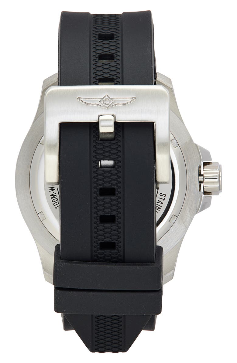 INVICTA Pro Diver Quartz Silicone Strap Watch, 50mm x 14mm, Alternate, color, Black