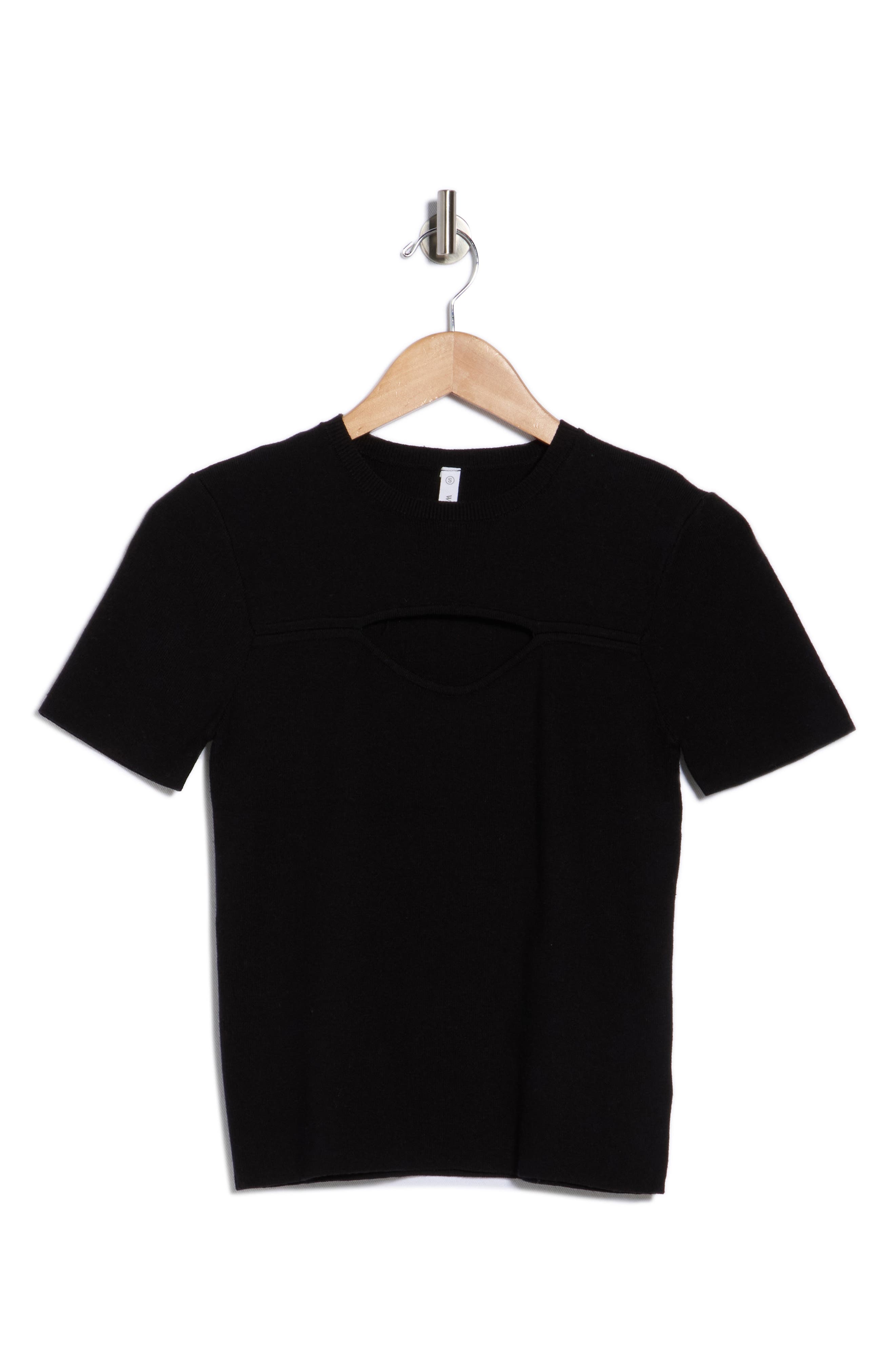WISHLIST Cutout Short Sleeve Knit Top