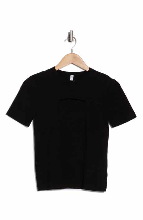 WISHLIST Cutout Short Sleeve Knit Top