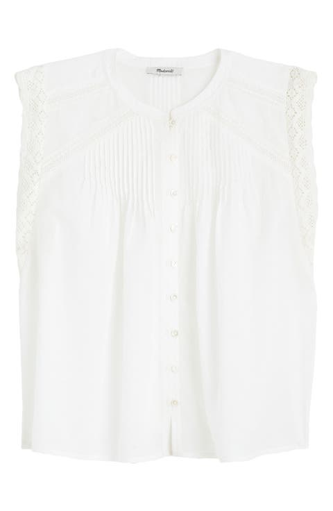 Lace Trim Sleeveless Top