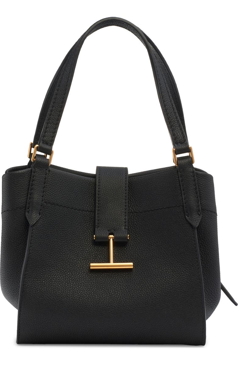 TOM FORD Small Tara Leather Tote, Main, color,