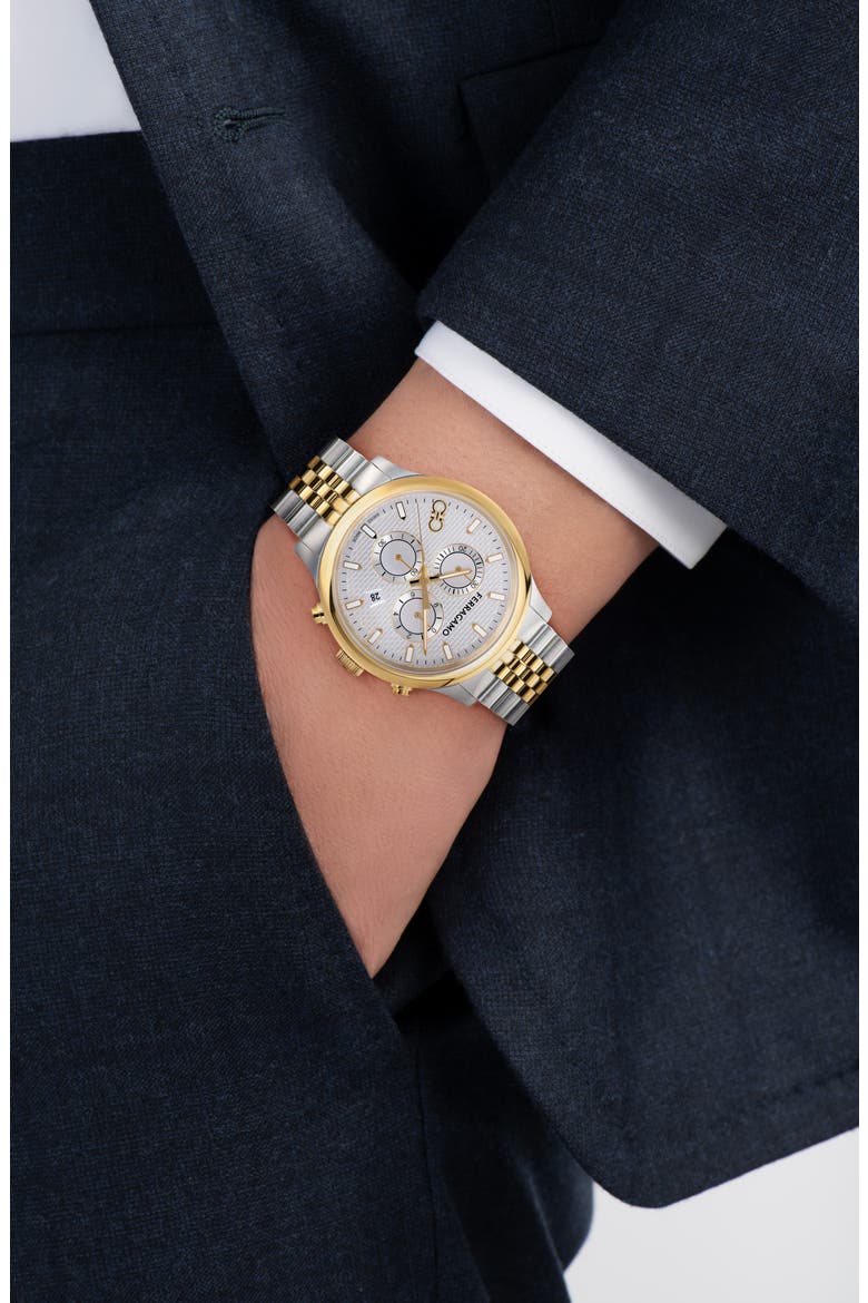 Duo Chronograph Bracelet Watch, 42mm, Alternate, color, TWO TONE