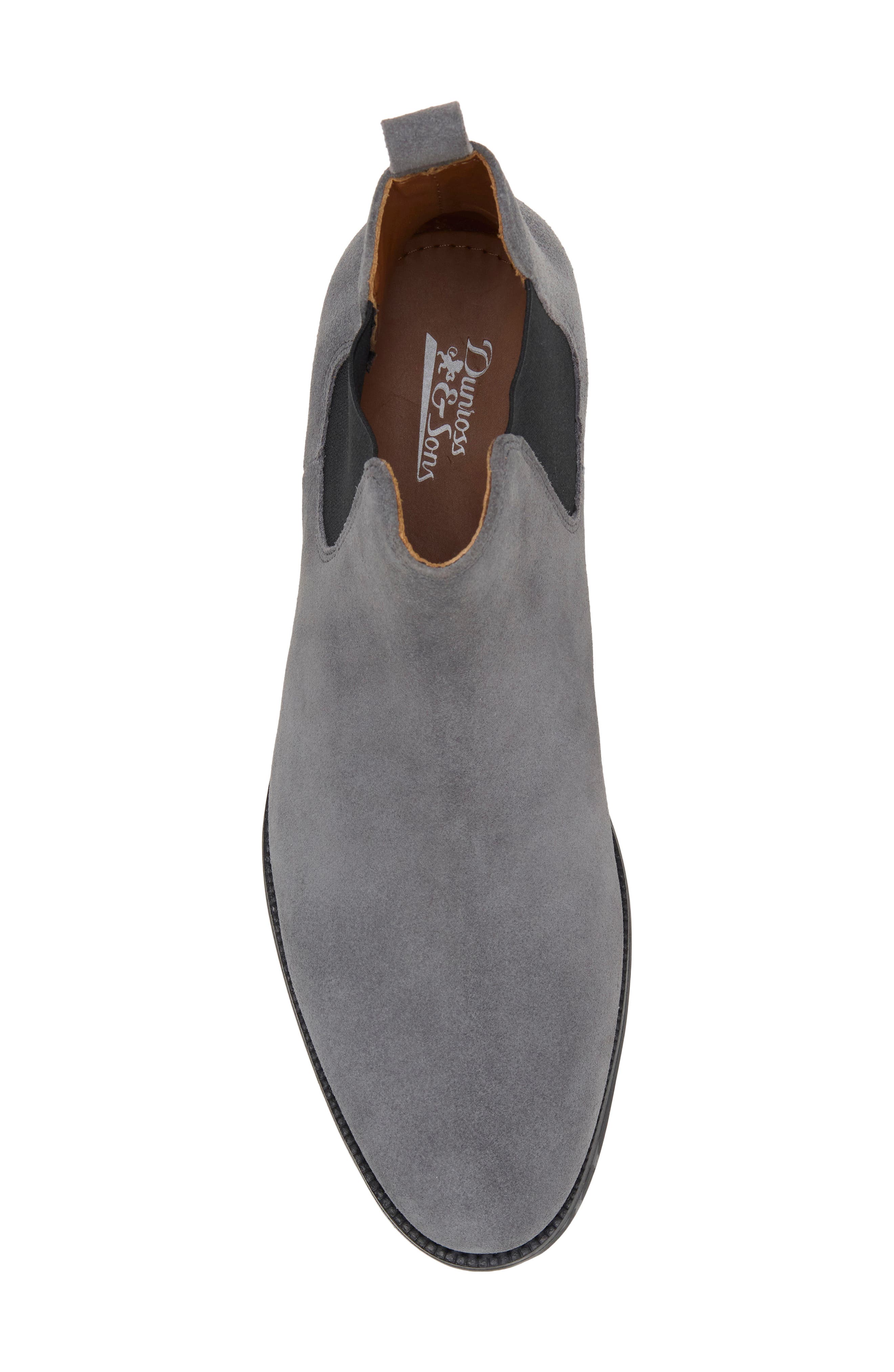 Leather Chelsea Boot, Alternate, color, GREY SUEDE