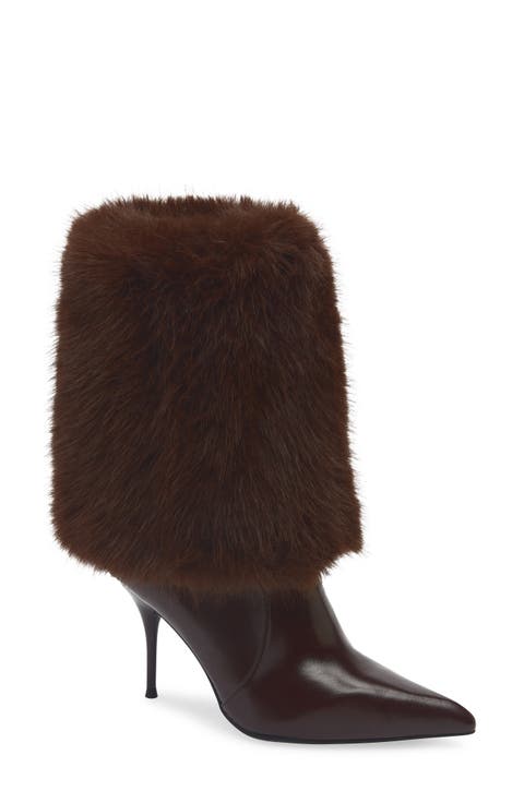 Thermal Faux Fur Cuff Bootie (Women)
