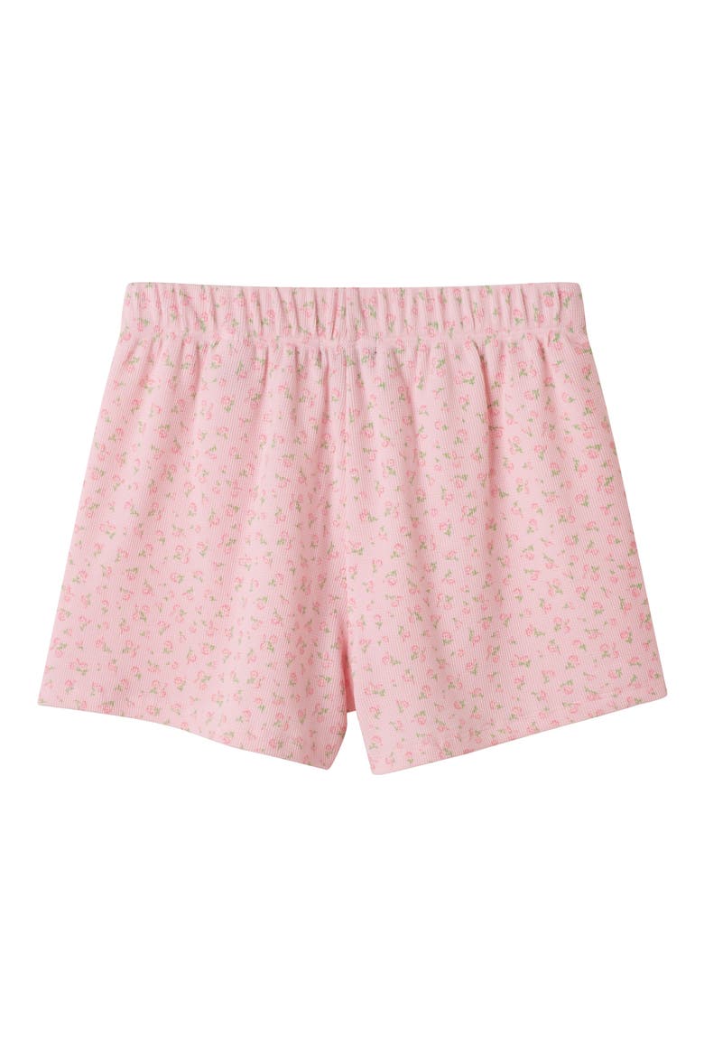 Kids' Print Waffle Knit Two-Piece Pajamas, Alternate, color, PINK