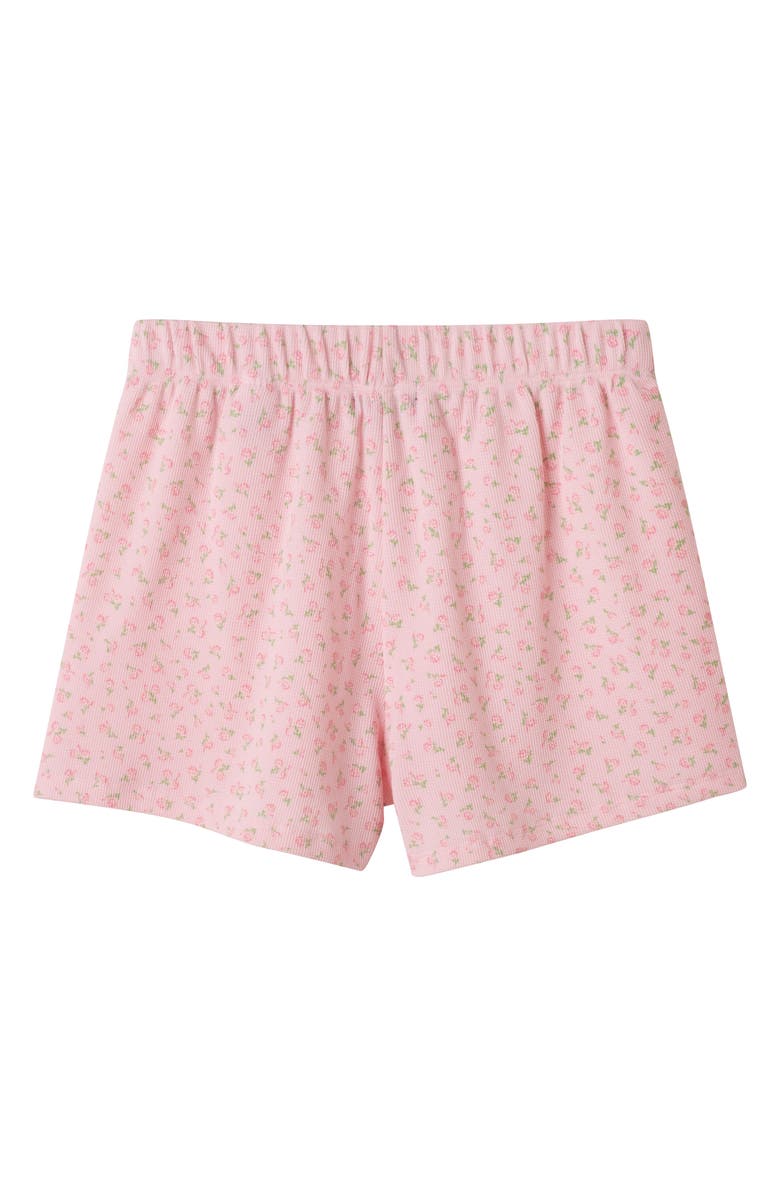 Andy & Evan Kids' Print Waffle Knit Two-Piece Pajamas, Alternate, color, Pink