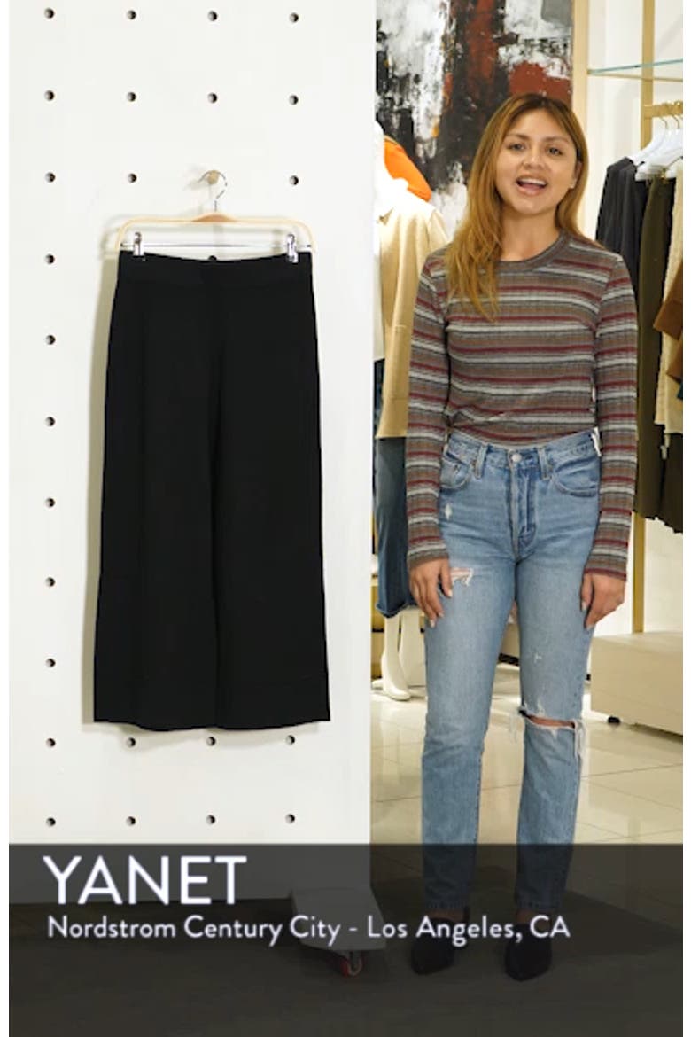 Wide Leg Crop Sweater Pants video