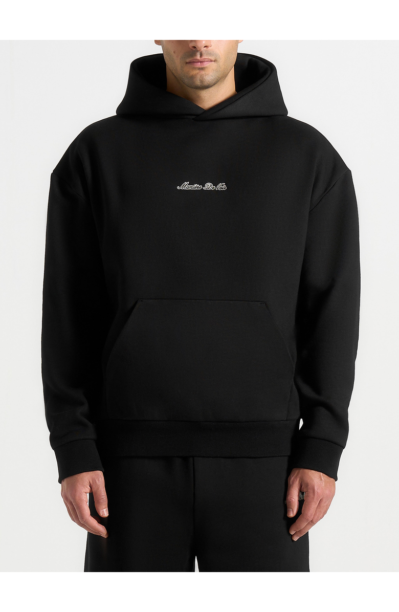 Manière De Voir Unisex Signature Relaxed Fit Hoodie, Alternate, color, Black