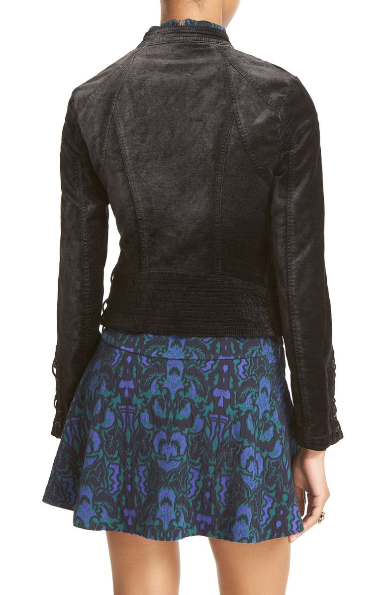 Free People 'Lacey' Velvet Jacket, Alternate, color, 