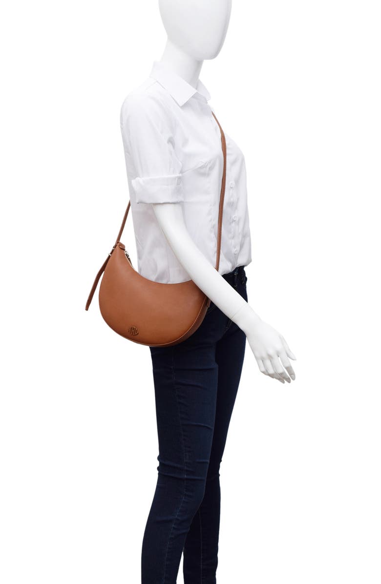 New Amsterdam Leatherworks Silas Leather Crossbody Bag, Alternate, color, Chestnut