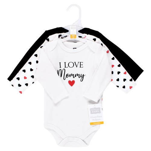 Hudson Baby Little Soft Cotton Long-sleeve One-piece 3pk
