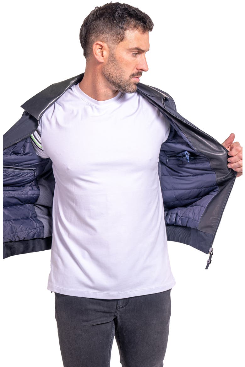 Ascension0016 Leather Trim Jacket, Alternate, color, BLUE