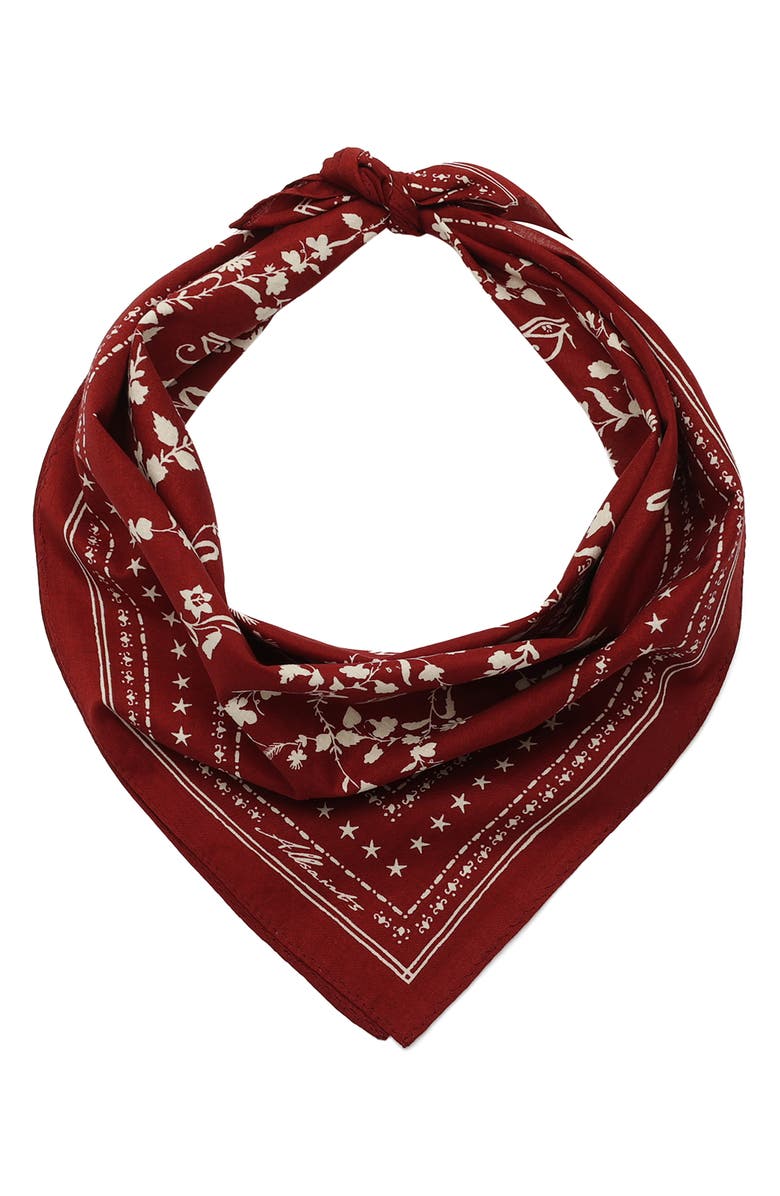 AllSaints Fleur De Lis Bandana, Alternate, color, Raspberry