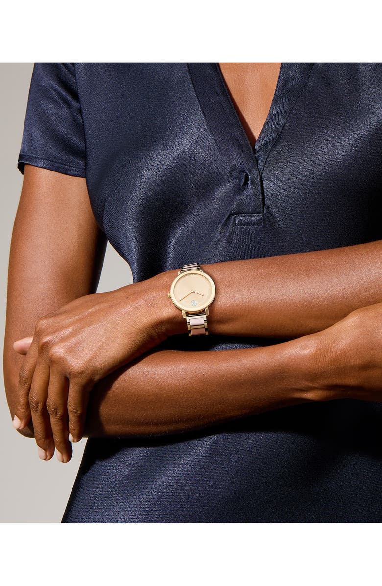 Movado Bold Evolution 2.0 Bracelet Watch, 34mm, Alternate, color, Rose Dial