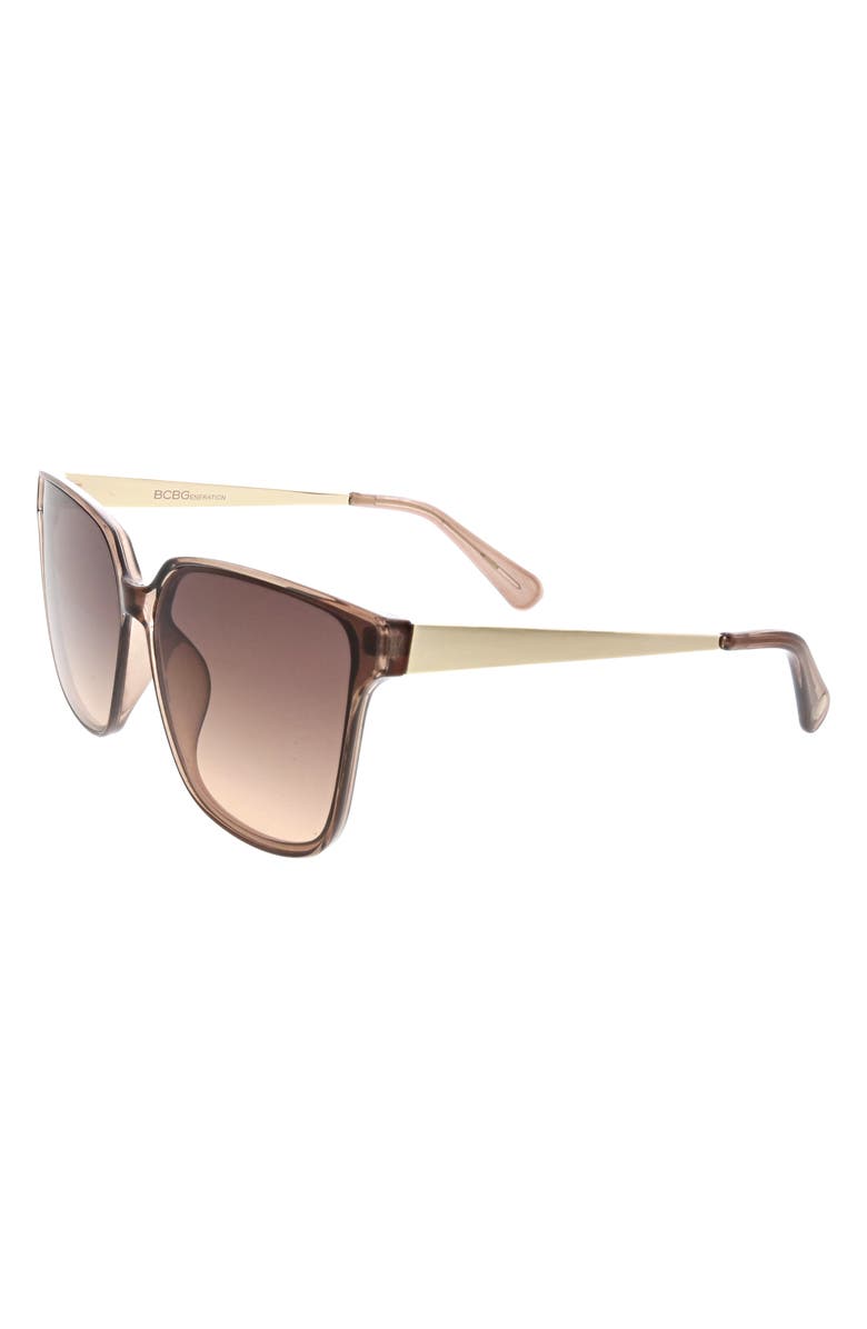 BCBGeneration 65mm Oversize Graident Square Sunglasses, Alternate, color, Blush