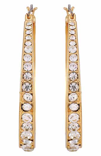 Vince Camuto Crystal Hoop Earrings