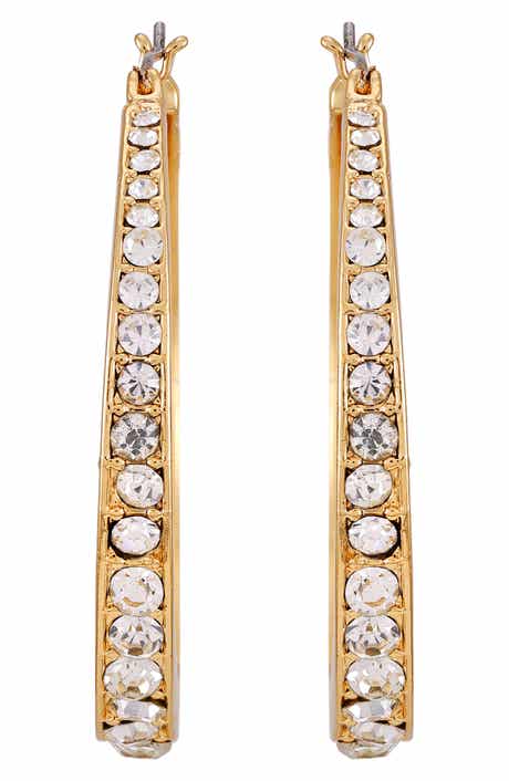 Vince Camuto Crystal Hoop Earrings