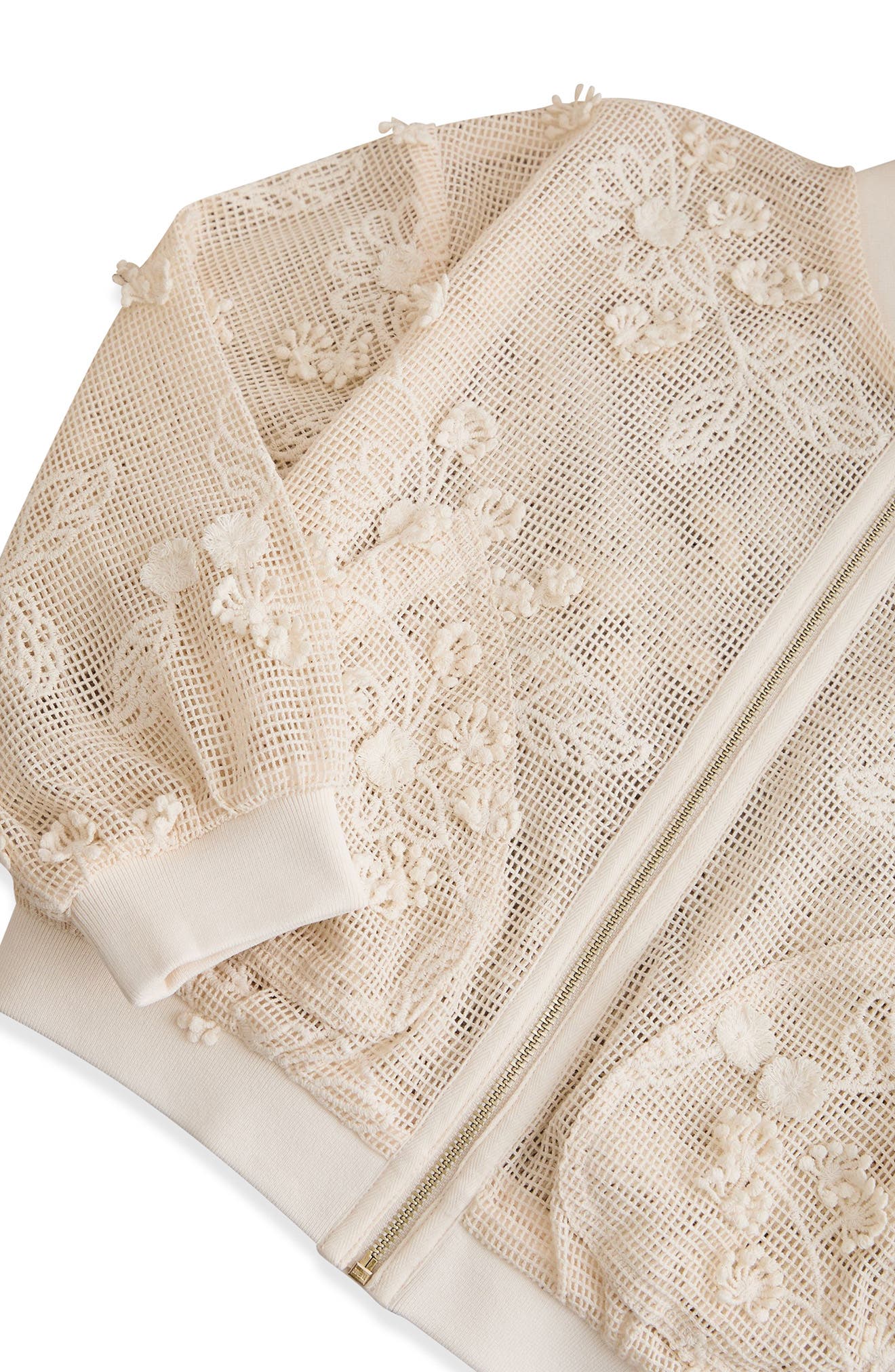 Reiss Kids' Gianna Embroidered Latticework Bomber Jacket (Women ...