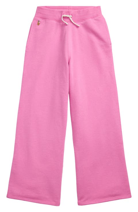 Kids' French Terry Wide Leg Pants (Big Kid)