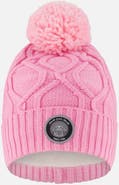 Deux par Deux Lined Knit Pompom Hat