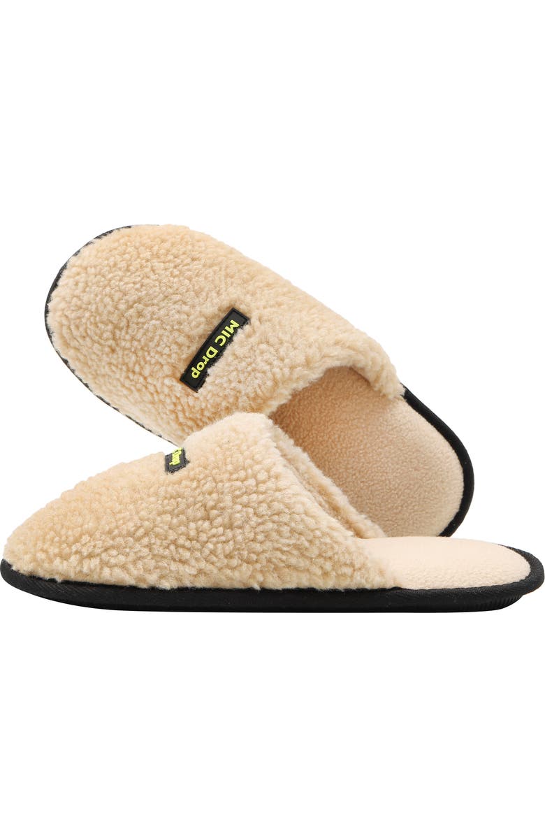 BTS THEMED MERCH MIC Drop Fleece Slipper, Alternate, color,