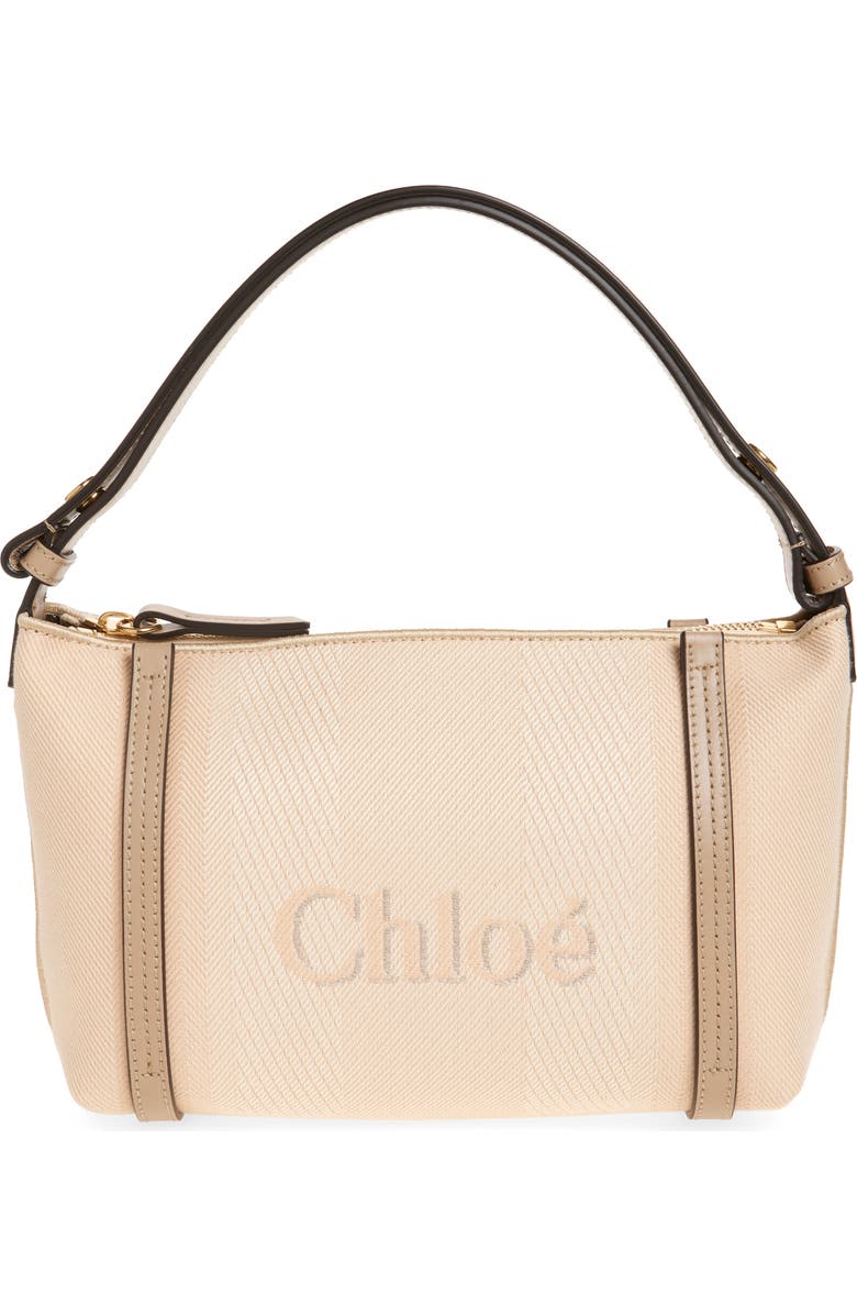 Chloé Carry Canvas Shoulder Bag, Main, color, Blushy Beige