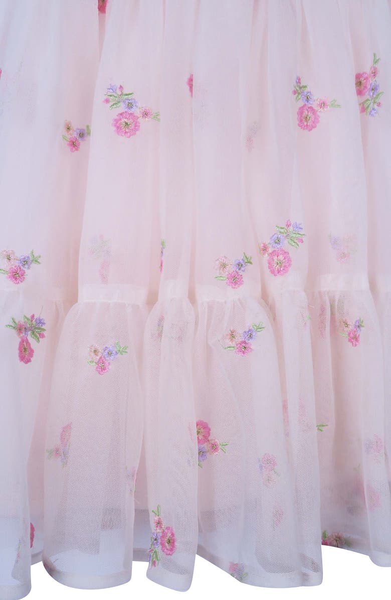 Zunie Kids' Embroidered Mesh Dress, Alternate, color,