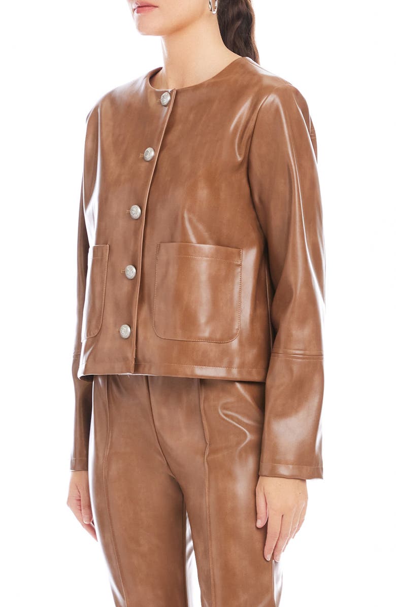 FIFTEEN TWENTY Kaylyn Faux Leather Jacket, Alternate, color, Latte
