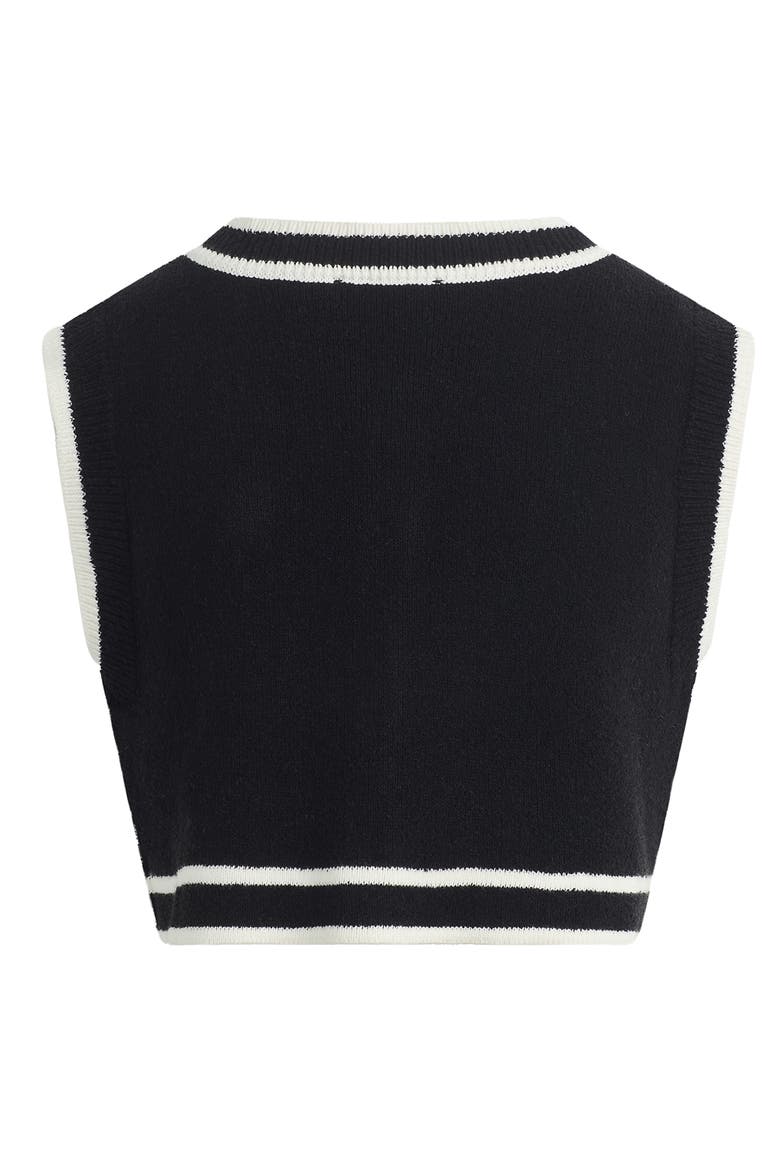 The Merideth Sweater Vest, Alternate, color, BLACK