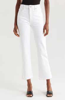 FRAME The Ruler High Waist Crop Straight Leg Jeans