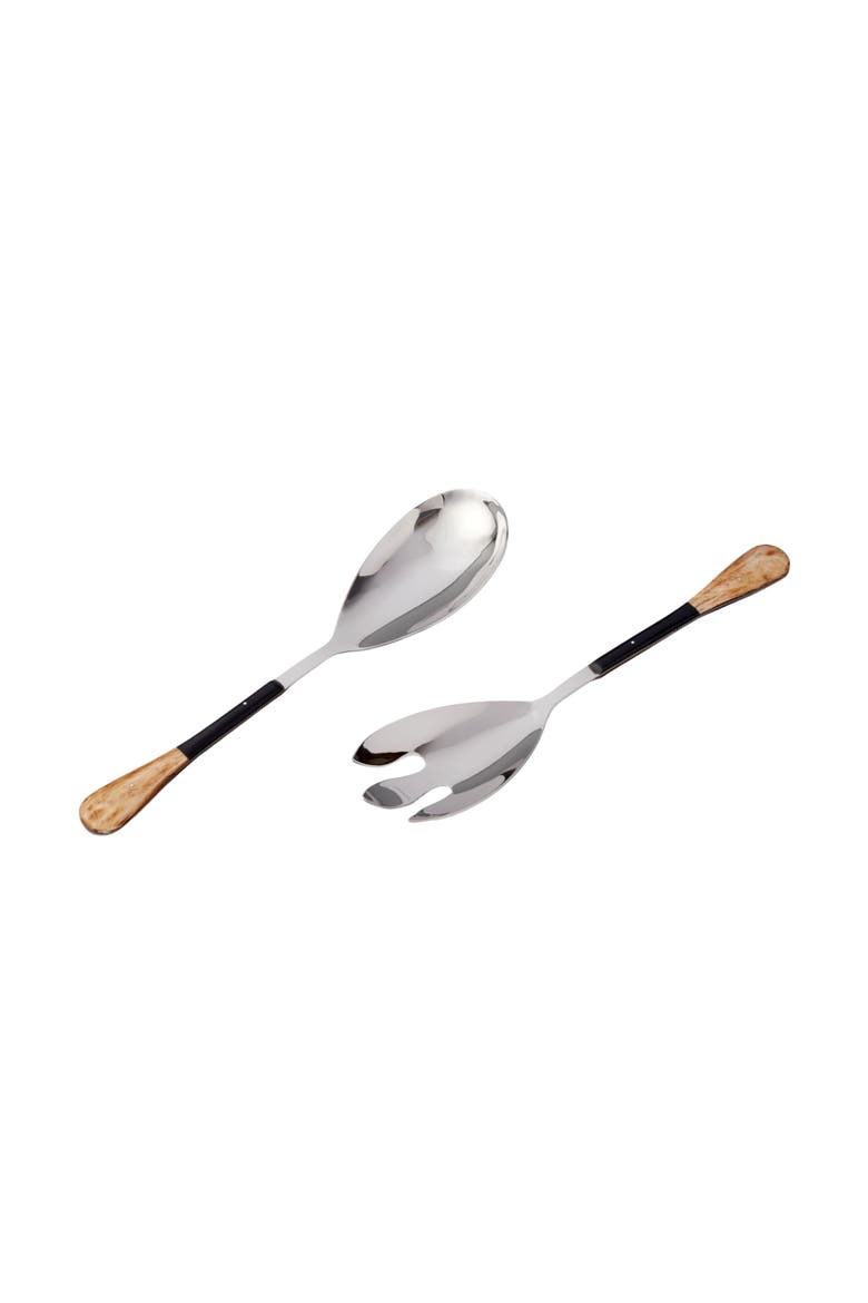 Horn Panelled Stainless Serving Set, Main, color, Silver