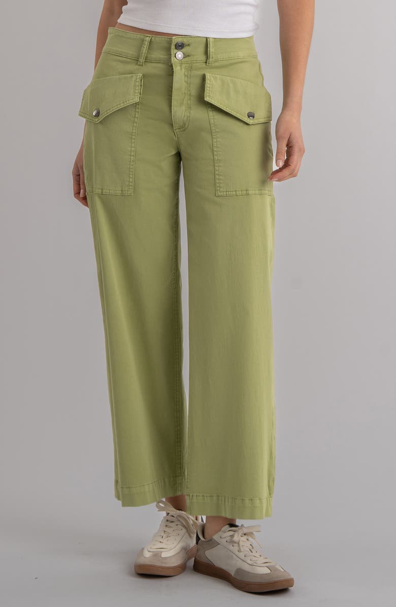 KUT from the Kloth Flap Pocket High Waist Ankle Wide Leg Pants, Main, color, 