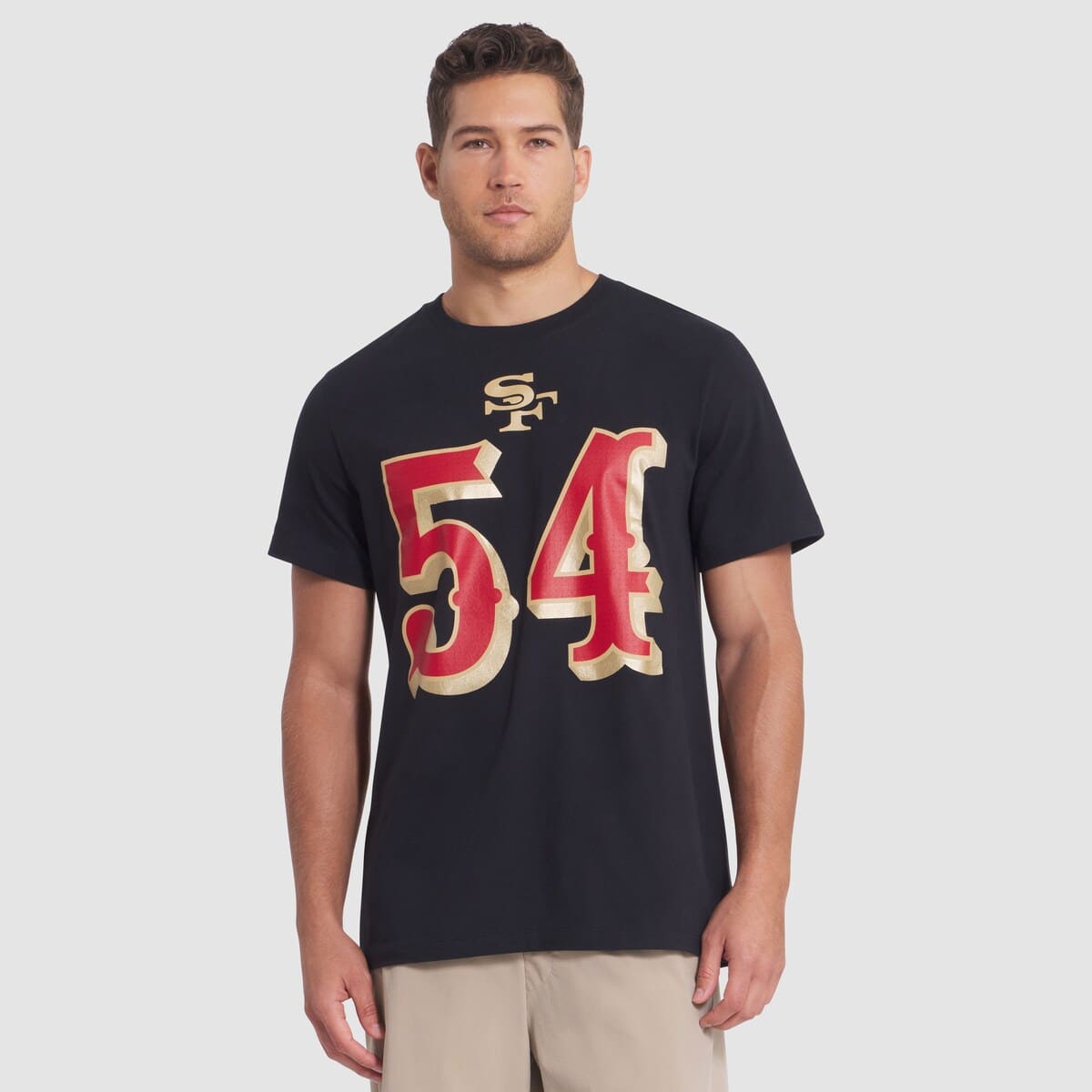 Nike Fred Warner Black San Francisco 49ers 2025 Rivalries Collection Player Name & Number T-shirt