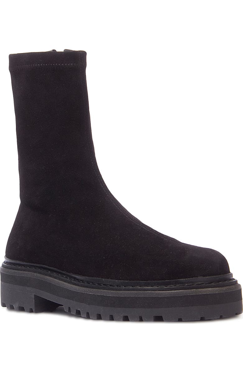 BLACK SUEDE STUDIO Dani Lug Sole Bootie, Main, color,