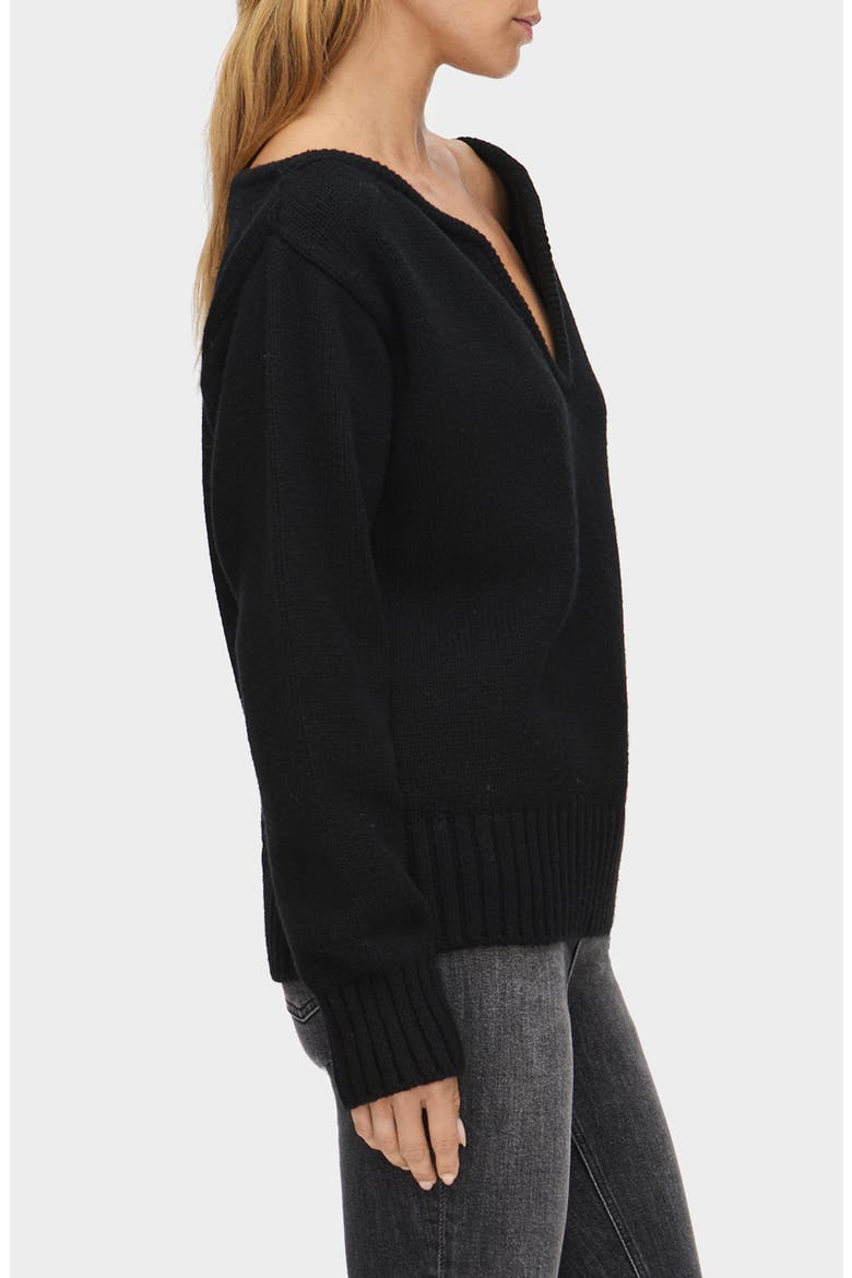 Dominique Wide Neck Sweater, Alternate, color, BLACK