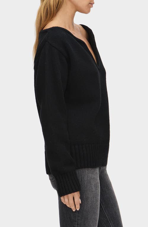 Aligne Dominique Wide Neck Sweater In Black